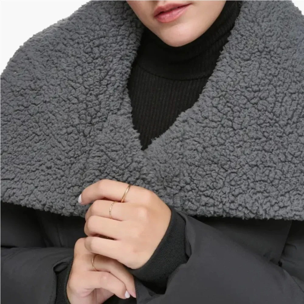 Andrew Marc Valencia Water Resistant Faux Shearling Lined Puffer Jacket - Picture 4 of 7